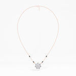 Rose Gold 1Ct Cluster Round Lab Grown Diamond Viora Mangalsutra