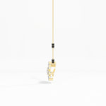 Yellow Gold 1Ct Cluster Round Lab Grown Diamond Viora Mangalsutra