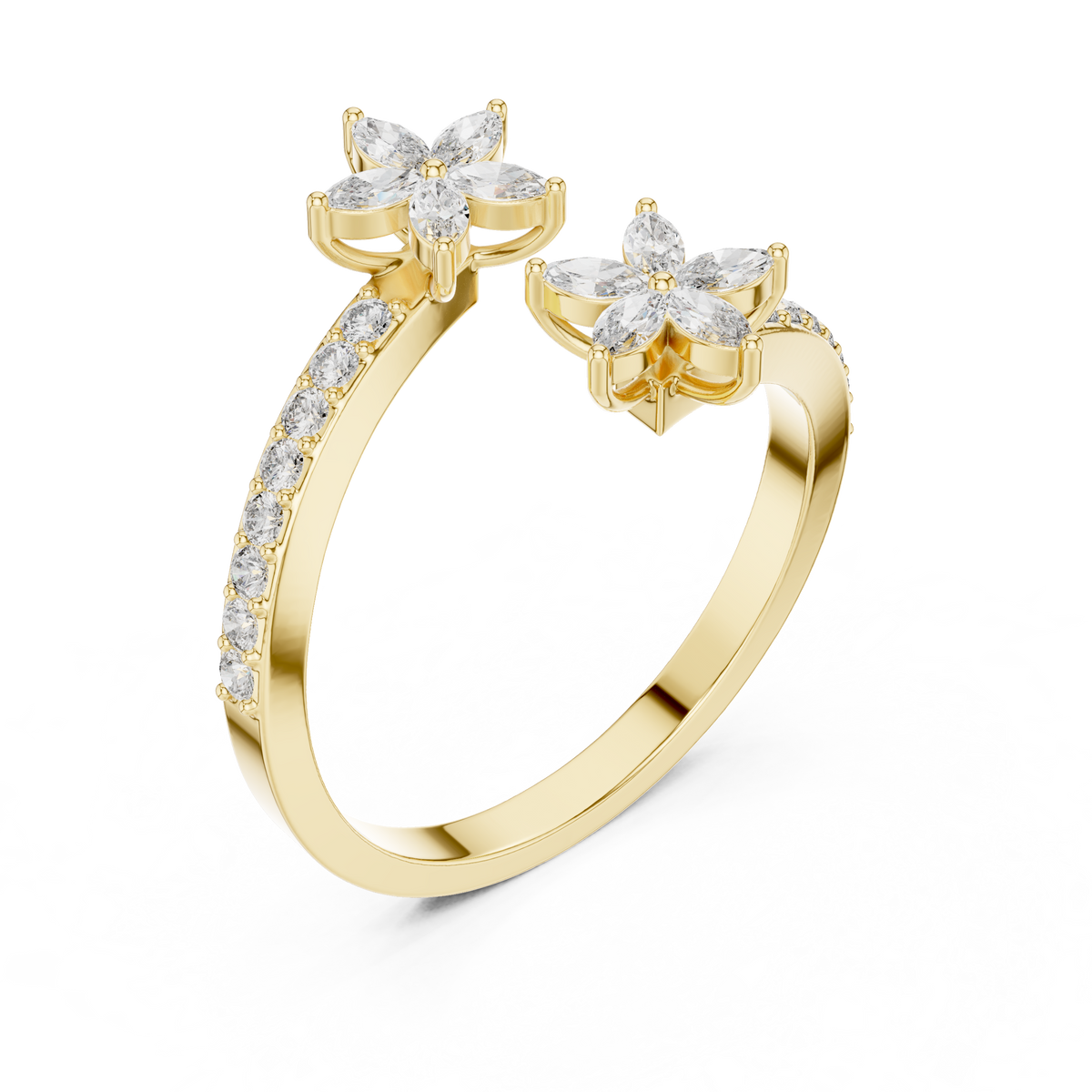 Gold Eternity Marquise Band Lab Grown Diamon Ophia Ring Lab Grown Diamond Jewellery