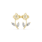 Gold Floral Vine Design Marquise Lab Grown Diamond Jovex Earring