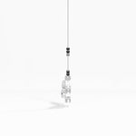 White Gold 1Ct Three Stone Halo Pear Lab Grown Diamond Lyvorae Mangalsutra