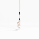 Rose Gold 2Ct Three Stone Halo Round Lab Grown Diamond Virexa Mangalsutra