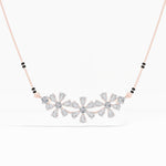 Rose Gold 2Ct Cluster Pear Lab Grown Diamond Xorlyn Mangalsutra