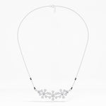 White Gold 2Ct Cluster Pear Lab Grown Diamond Xorlyn Mangalsutra