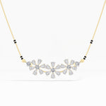 Yellow Gold 2Ct Cluster Pear Lab Grown Diamond Xorlyn Mangalsutra