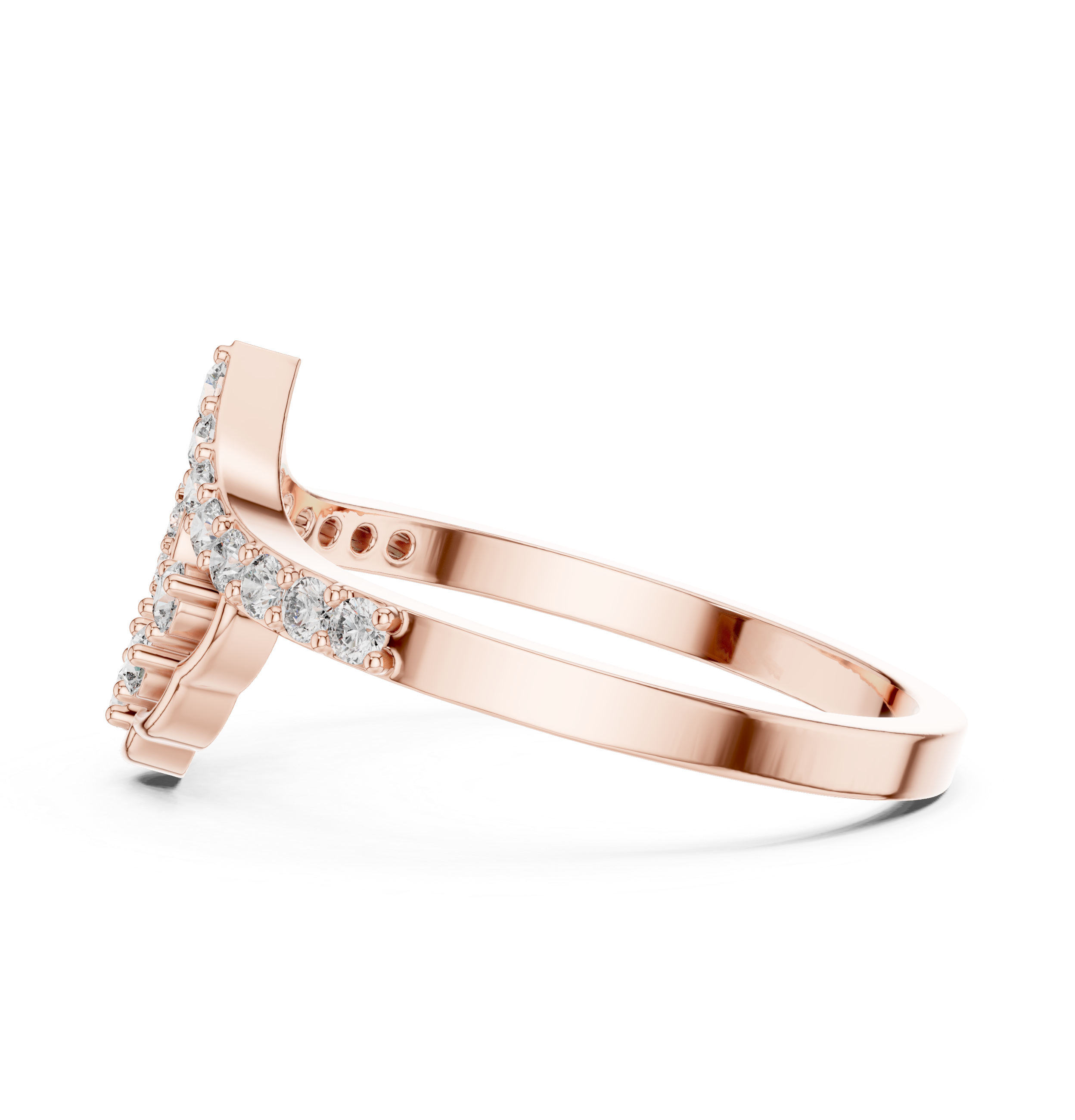 Gold Cluster Pave Round Lab Grown Diamond Inara Ring