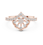 Gold Cluster Pave Round Lab Grown Diamond Inara Ring