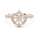 Gold Cluster Pave Round Lab Grown Diamond Inara Ring