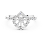 Gold Cluster Pave Round Lab Grown Diamond Inara Ring