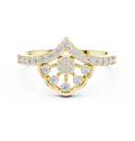 Gold Cluster Pave Round Lab Grown Diamond Inara Ring