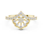 Gold Cluster Pave Round Lab Grown Diamond Inara Ring