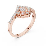 Gold Cluster Pave Round Lab Grown Diamond Inara Ring
