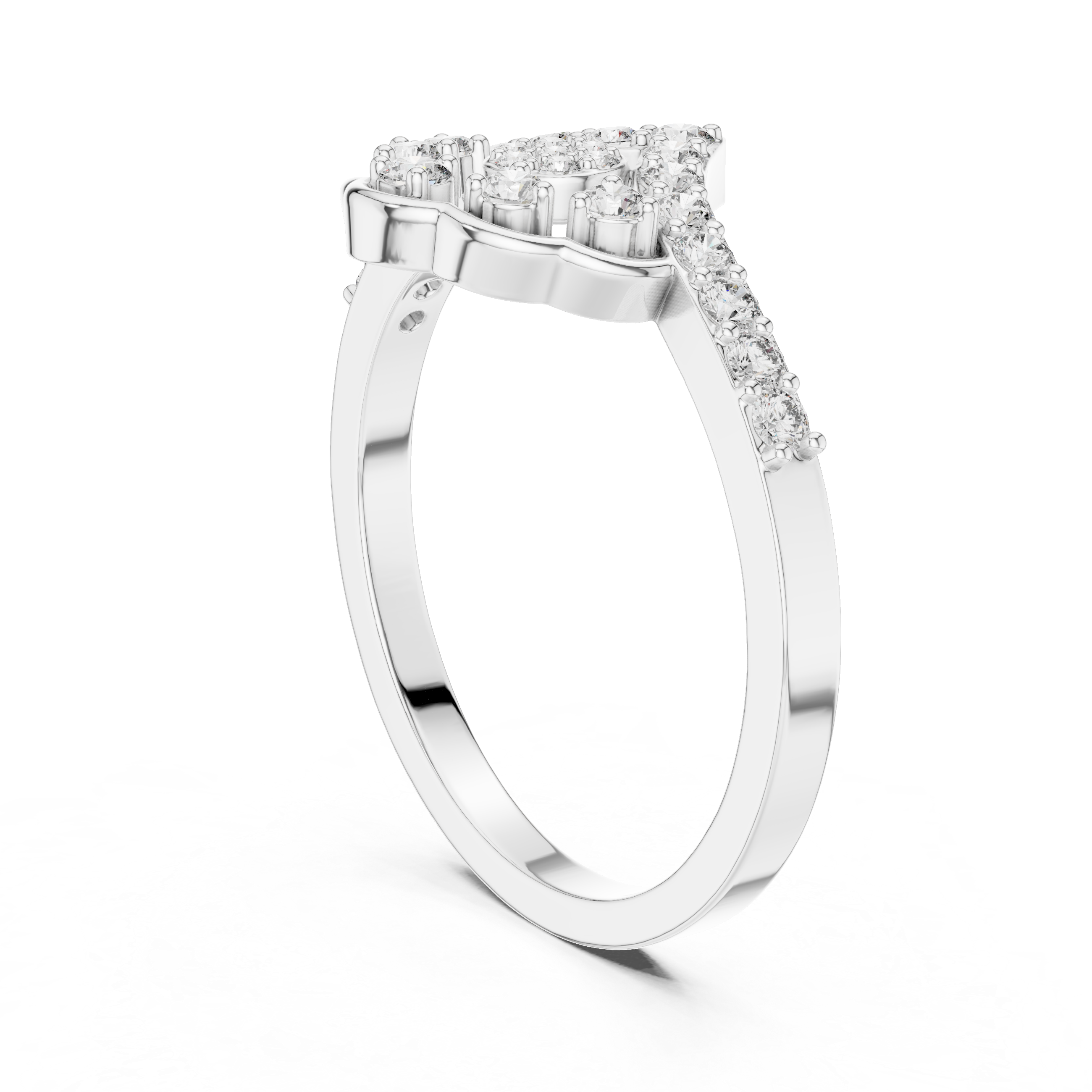 Gold Cluster Pave Round Lab Grown Diamond Inara Ring