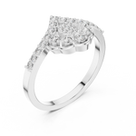 Gold Cluster Pave Round Lab Grown Diamond Inara Ring