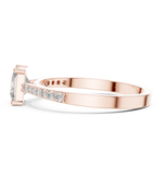 Gold Pave Princess Solitaire Lab Grown Diamond Yalyn Ring