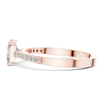 Gold Pave Princess Solitaire Lab Grown Diamond Yalyn Ring