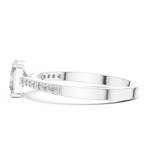 Gold Pave Princess Solitaire Lab Grown Diamond Yalyn Ring