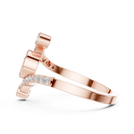 Gold Bezel Pave Pear Lab Grown Diamond Rhael Ring