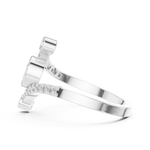 Gold Bezel Pave Pear Lab Grown Diamond Rhael Ring