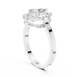 Gold Halo Pear Lab Grown Diamond Elaris Ring