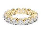 Gold Halo Setting Round Lab Grown Diamond Axima Ring