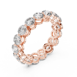 Gold Halo Setting Round Lab Grown Diamond Axima Ring