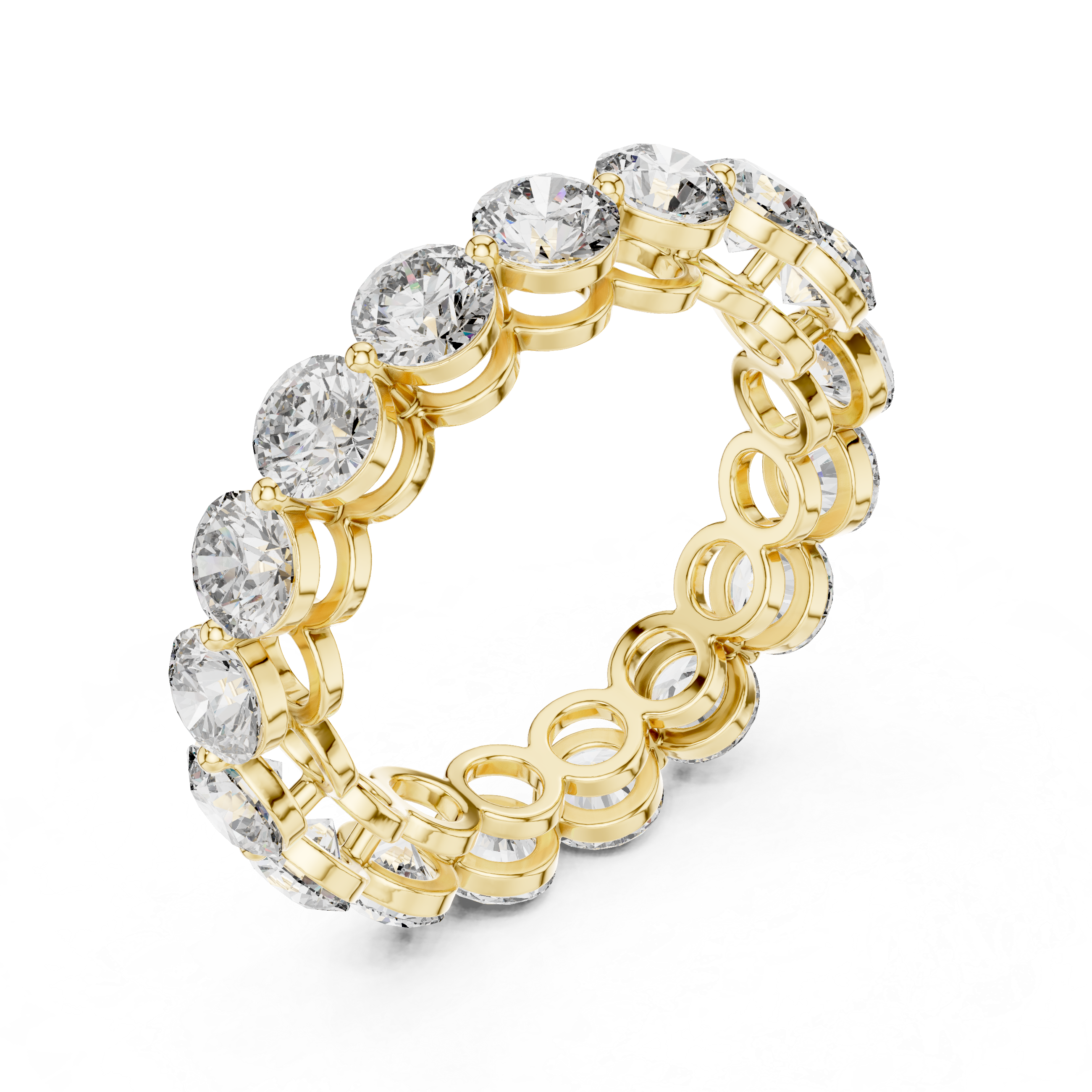 Gold Halo Setting Round Lab Grown Diamond Axima Ring
