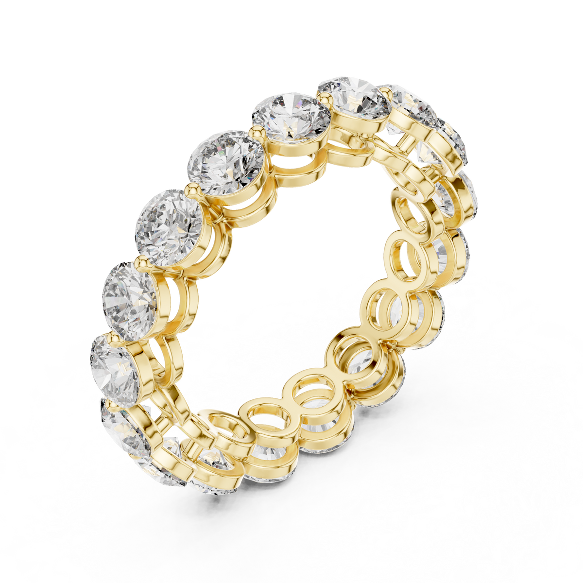 Gold Halo Setting Round Lab Grown Diamond Axima Ring