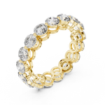 Gold Halo Setting Round Lab Grown Diamond Axima Ring