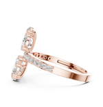 Gold Floral Cluster Pear Lab Grown Diamond Lysera Ring