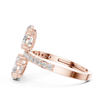 Gold Floral Cluster Pear Lab Grown Diamond Lysera Ring