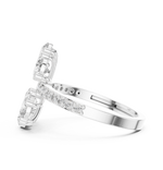 Gold Floral Cluster Pear Lab Grown Diamond Lysera Ring