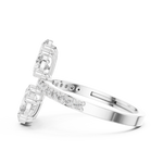 Gold Floral Cluster Pear Lab Grown Diamond Lysera Ring