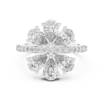 Gold Floral Cluster Pear Lab Grown Diamond Lysera Ring