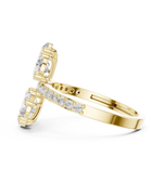 Gold Floral Cluster Pear Lab Grown Diamond Lysera Ring