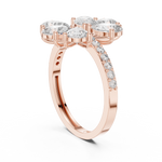 Gold Floral Cluster Pear Lab Grown Diamond Lysera Ring