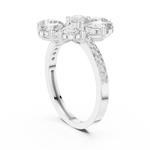 Gold Floral Cluster Pear Lab Grown Diamond Lysera Ring