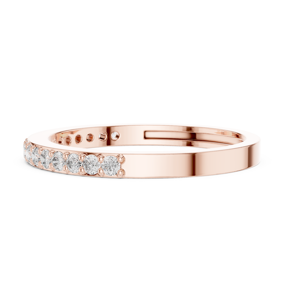 Gold Pave Eternity Prong Round Lab Grown Diamond Arvix Ring