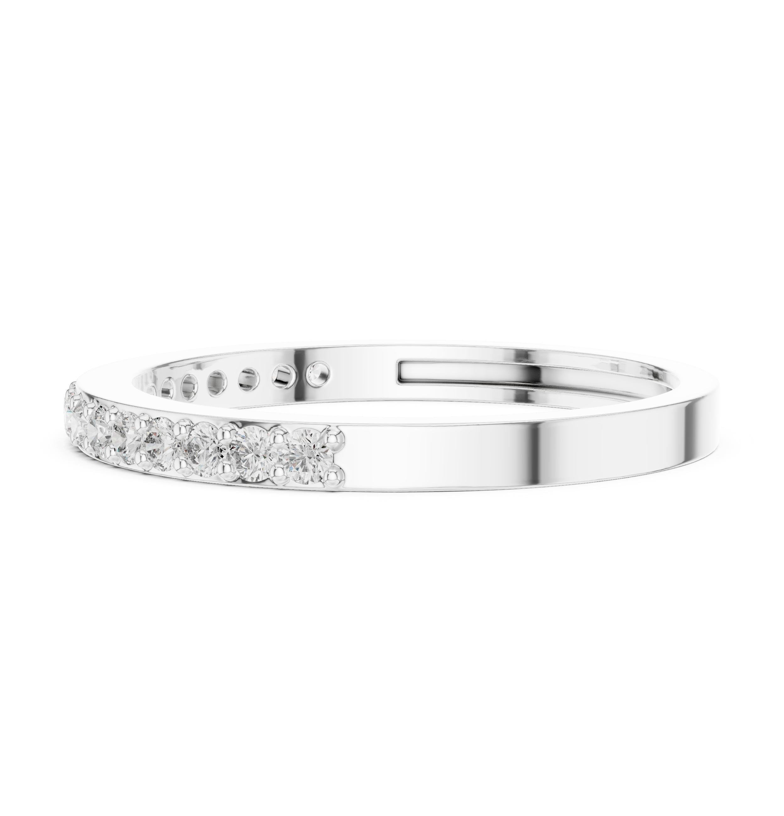 Gold Pave Eternity Prong Round Lab Grown Diamond Arvix Ring