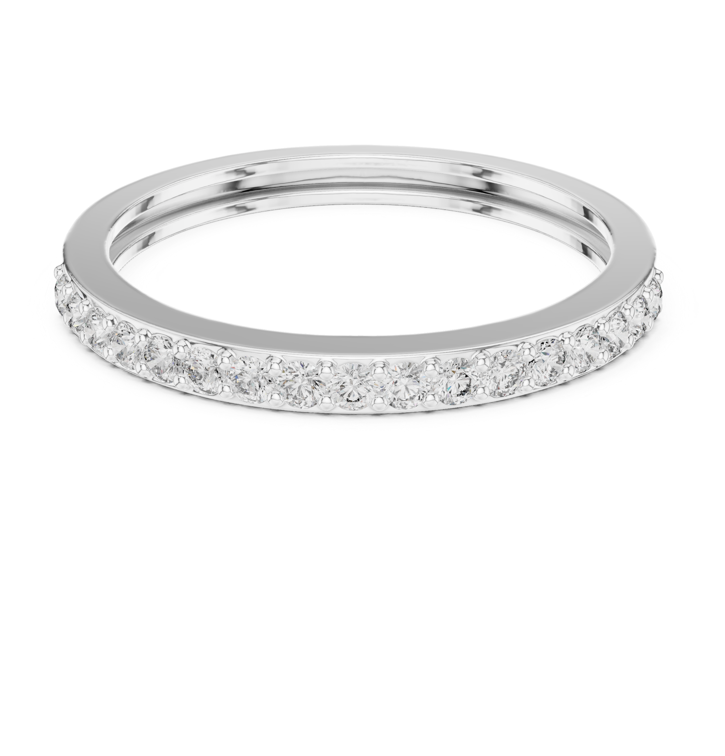 Gold Pave Eternity Prong Round Lab Grown Diamond Arvix Ring