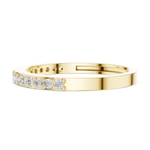 Gold Pave Eternity Prong Round Lab Grown Diamond Arvix Ring