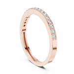 Gold Pave Eternity Prong Round Lab Grown Diamond Arvix Ring