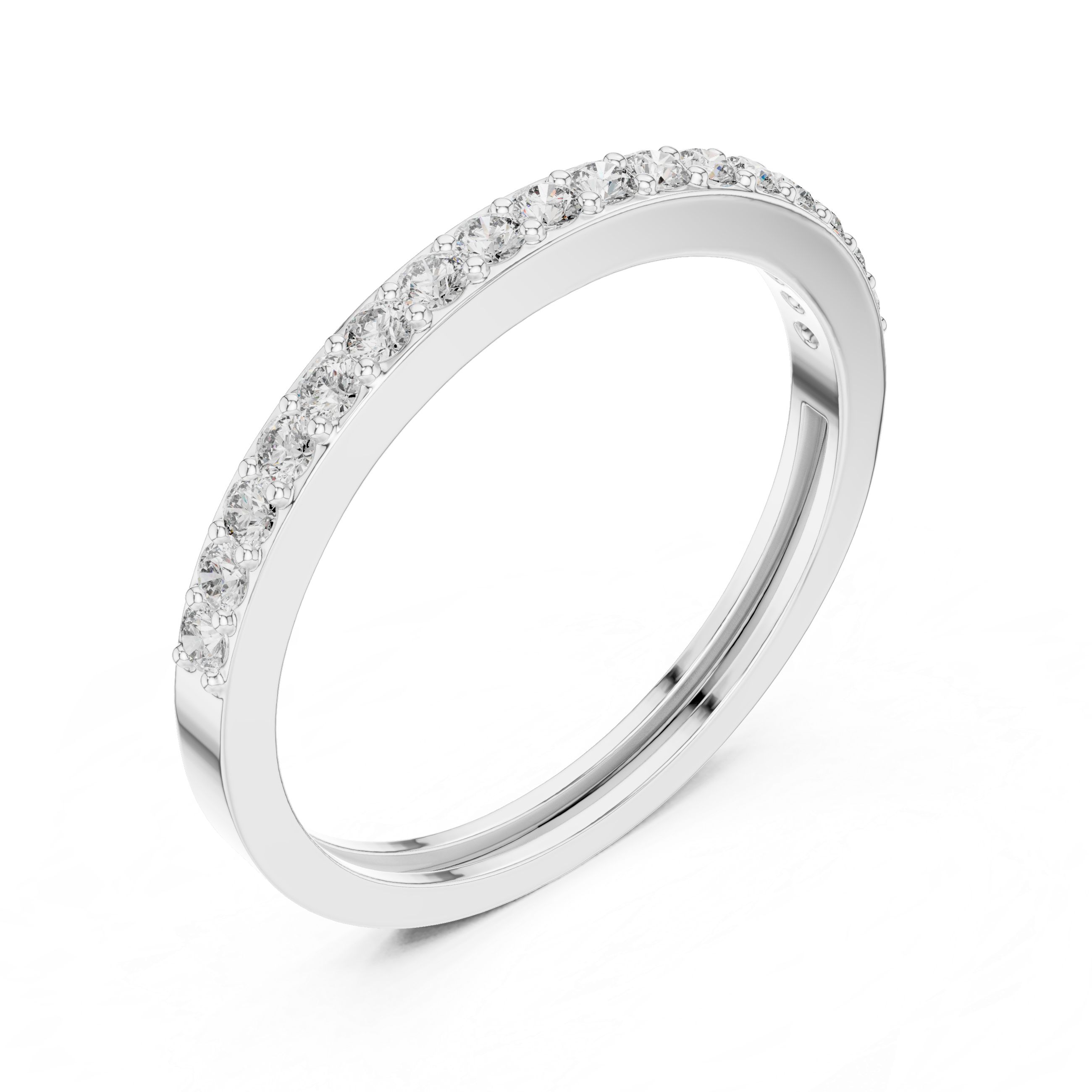 Gold Pave Eternity Prong Round Lab Grown Diamond Arvix Ring