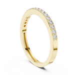 Gold Pave Eternity Prong Round Lab Grown Diamond Arvix Ring