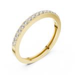 Gold Pave Eternity Prong Round Lab Grown Diamond Arvix Ring