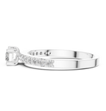 Gold Solitaire Pave Baguette Lab Grown Diamond Velra Ring