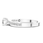 Gold Solitaire Pave Baguette Lab Grown Diamond Velra Ring