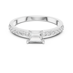 Gold Solitaire Pave Baguette Lab Grown Diamond Velra Ring