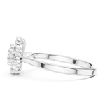 Gold Floral Halo Cluster Round Lab Grown Diamond Lyrix Ring