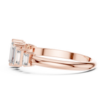 Gold Half Eternity Prong Baguette Lab Grown Diamond Nirex Ring